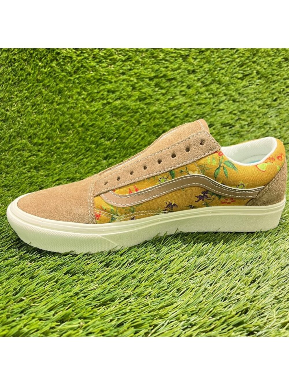 Vans ComfyCush Old Skool Floral Womens Size 8 Brown Athletic Shoes Sneakers - Picture 2 of 9